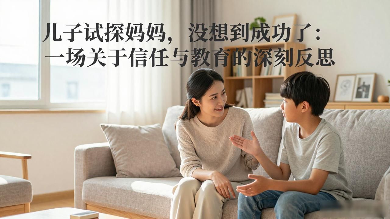 儿子试探妈妈，没想到成功了：一场关于信任与教育的深刻反思